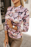 Casual Letter Digital Printing Half A Turtleneck Tops