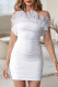Sexy Solid Flounce Mesh Strapless Wrapped Skirt Dresses