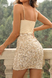 Sexy Formal Solid Sequins Sequined V Neck Evening Dress Dresses