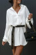 Casual Letter Solid Bandage Patchwork Turndown Collar Shirt Dress Dresses