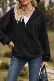 Casual Simplicity Solid Pocket Zipper Hooded Collar Outerwear