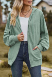 Casual Simplicity Solid Pocket Zipper Hooded Collar Outerwear