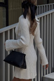 Street Simplicity Solid Make Old Weave O Neck A Line Dresses