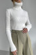 Casual Simplicity Solid Patchwork Turtleneck Tops