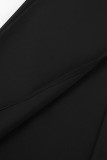 Elegant Solid Slit Regular High Waist Solid Color Bottoms