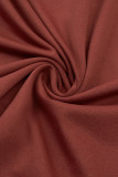 Elegant Solid Fold V Neck Wrapped Skirt Dresses