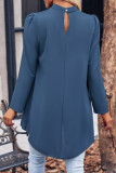 Casual Solid Patchwork Half A Turtleneck Tops