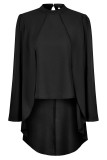 Casual Solid Patchwork Half A Turtleneck Tops