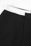 Elegant Solid Slit Regular High Waist Solid Color Bottoms