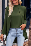 Casual Solid Patchwork Half A Turtleneck Tops