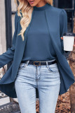 Casual Solid Patchwork Half A Turtleneck Tops