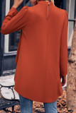 Casual Solid Patchwork Half A Turtleneck Tops