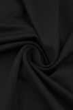 Elegant Solid Fold V Neck Wrapped Skirt Dresses