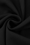 Elegant Solid Slit Regular High Waist Solid Color Bottoms