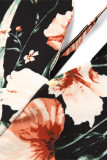 Sexy Vacation Floral Slit V Neck Printed Dress Dresses