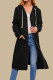 Casual Simplicity Solid Pocket Zipper Hooded Collar Outerwear