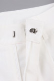 Casual Simplicity Solid Patchwork Square Collar Sleeveless Two Pieces