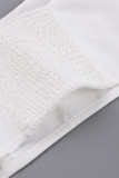 Casual Simplicity Solid Patchwork Square Collar Sleeveless Two Pieces