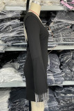 Sexy Celebrities Solid Tassel Hollowed Out Square Collar A Line Dresses