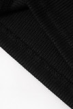Sexy Solid Patchwork Square Collar Long Sleeve Two Pieces