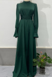 Celebrities Elegant Solid Bandage Half A Turtleneck A Line Dresses