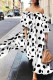 Street Elegant Polka Dot Printing Off the Shoulder Printed Dress Dresses