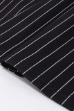 Sexy Street Striped Lace With Bow Square Collar Sling Dress Dresses