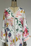 Sweet Elegant Floral Lace V Neck Tops