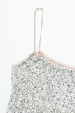 Sexy Solid Sequins Sequined U Neck Sling Dress Dresses