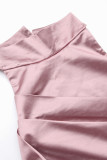 Sexy Solid Slit Mandarin Collar Evening Dress Dresses
