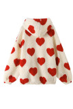Casual Sweet Geometric Patchwork Hooded Collar Tops