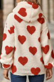 Casual Sweet Geometric Patchwork Hooded Collar Tops