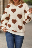 Casual Geometric Patchwork O Neck Tops