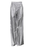 Casual Street Solid Loose High Waist Wide Leg Solid Color Bottoms
