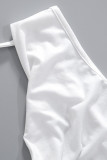 Sexy Solid Backless U Neck Tops