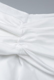 Sexy Solid Backless Off the Shoulder One Step Skirt Dresses