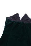 Celebrities Elegant Solid Slit Strapless Waist Skirt Dresses