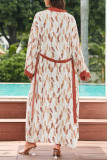 Vintage Vacation Geometric Print Bandage Swimwears Cover Up
