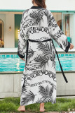 Vintage Vacation Geometric Print Bandage Swimwears Cover Up