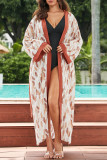 Vintage Vacation Geometric Print Bandage Swimwears Cover Up