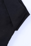 Sexy Solid Asymmetrical Oblique Collar Wrapped Skirt Dresses