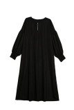 Casual Solid Zipper O Neck A Line Dresses