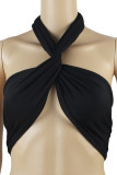 Sexy Party Solid Strap Design Strapless Tops