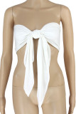 Sexy Party Solid Strap Design Strapless Tops