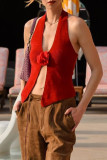 Sexy Solid Backless Halter Tops