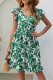 Sweet Elegant Print Flowers V Neck A Line Dresses