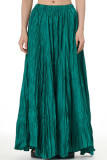 Elegant Solid Fold Loose High Waist Type A Solid Color Bottoms