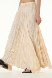 Elegant Solid Fold Loose High Waist Type A Solid Color Bottoms