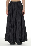 Elegant Solid Fold Loose High Waist Type A Solid Color Bottoms