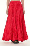 Elegant Solid Fold Loose High Waist Type A Solid Color Bottoms